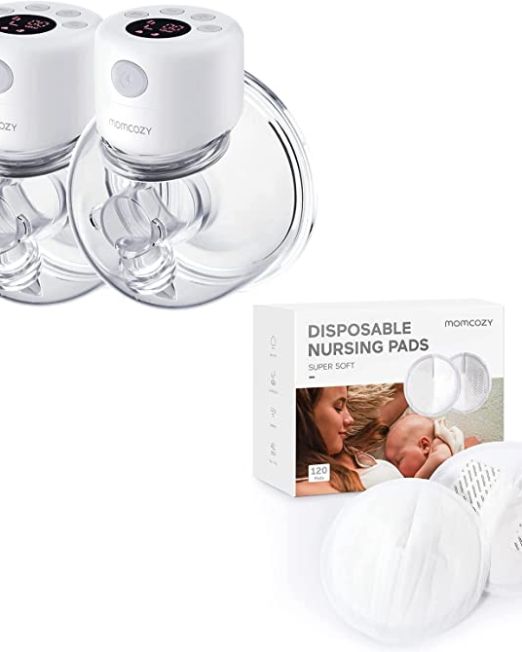 Super Absorbent Nursing Pads & Double Wearable Breast Pump