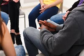 Group of people at a substance abuse meeting