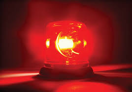  Image of a red emergency alert sign prominently displayed.