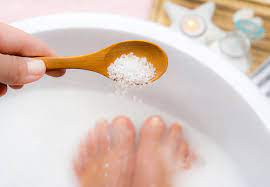 Foot Soaking in Water and Epsom Salt