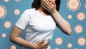 Woman experiencing nausea