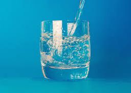 A fresh glass of water, essential for fever, hydration and avoiding water intoxication.