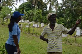 Man discussing men's health risks in St. Lucia with a female interviewer