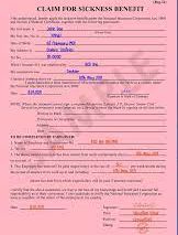 Visual representation of a 'Sick Leave Form' in St. Lucia, highlighting essential employer and employee information for seamless processing and compliance.