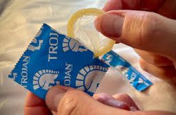 Celebrating with safety in mind: Explore the contents of an open condom pack