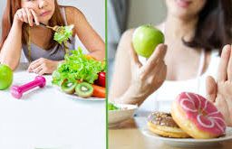 Women choosing healthy eating habits over unhealthy ones, showcasing the positive shift towards nourishing choices