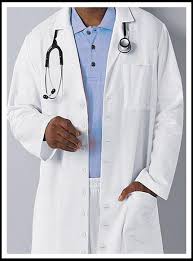 Stylish portrait of someone wearing a white coat