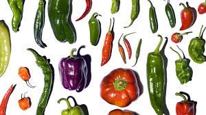 Bell peppers, chili peppers, and jalapeños, spicy varieties rich in capsaicin for metabolism boost and invigorating energy.