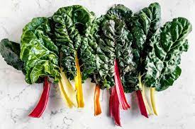 Swiss chard, magnesium-rich and antioxidant-packed, supporting muscle function and sustained energy levels.
