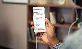 person searching symptoms online for healthcare information