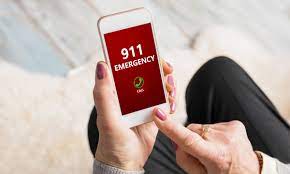 person performing an emergency call