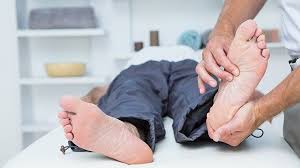 Foot Massage Therapy: Person receiving a soothing foot massage.